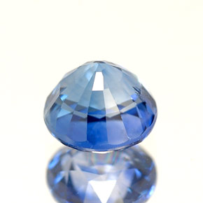 Zafiro azul natural de 1,60 ct, corte redondo, VS-SI
