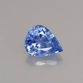 Zafiro azul natural de 1,51 ct, en forma de pera, VS-SI