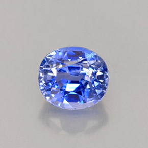 Zafiro azul natural de 1,02 ct, corte óvalo, VVS-VS
