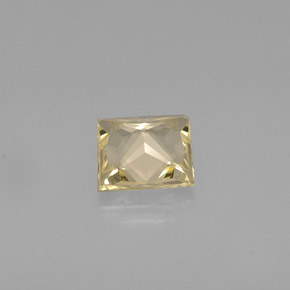Zafiro amarillo natural de 0,82 ct, cuadrado, VVS