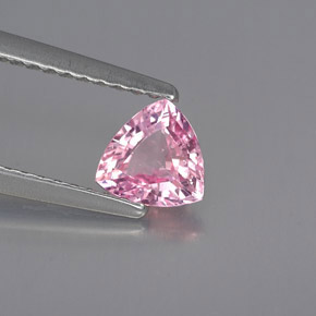 Zafiro rosa natural de 0,64 ct, trillón, VS