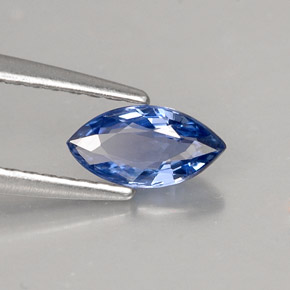 Zafiro azul natural de 0,52 ct, marquesa, VVS-VS
