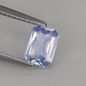 Zafiro violeta natural de 0,77 ct, corte esmeralda, VS-SI
