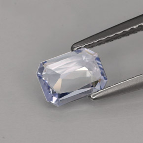 Zafiro violeta natural de 0,77 ct, corte esmeralda, VS-SI