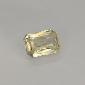 Zafiro amarillo natural de 0,90 ct, corte esmeralda, VS-SI