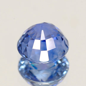 Zafiro azul natural de 1,83 ct, corte redondo, IF