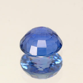 Zafiro azul natural de 0,99 ct, corte redondo, VS