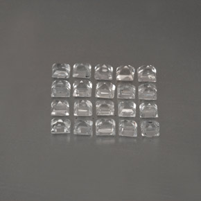 Gemas de zafiro blanco natural de  ct, cuadrado, VVS-VS
