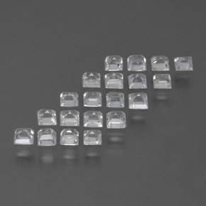 Gemas de zafiro blanco natural de 1,80 ct, cuadrado, VVS-VS