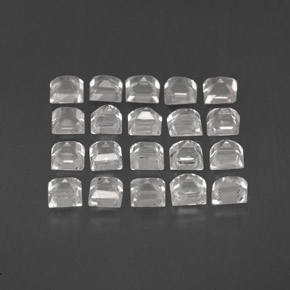 Gemas de zafiro blanco natural de  ct, cuadrado, VVS-VS