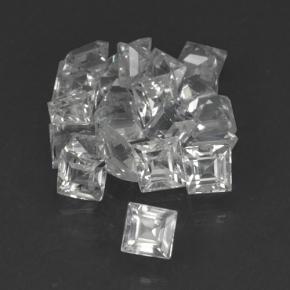 Gemas de zafiro blanco natural de 1,69 ct, cuadrado, VVS-VS