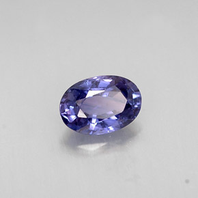 Zafiro azul natural de 0,57 ct, corte óvalo, VS