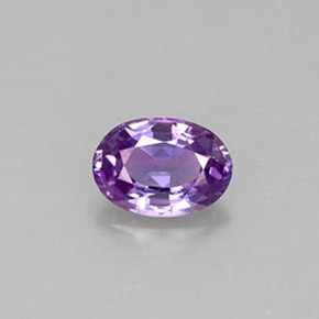 Zafiro violeta natural de 0,57 ct, corte óvalo, VVS