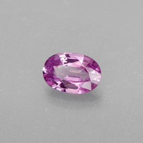 Zafiro púrpura natural de 0,57 ct, corte óvalo, VVS-VS