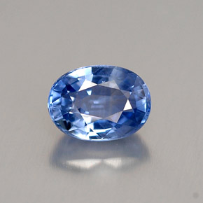 Zafiro azul natural de 1,00 ct, corte óvalo, VS