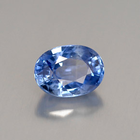 Zafiro azul natural de 1,00 ct, corte óvalo, VS