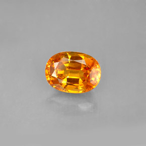 Zafiro naranja natural de 1,81 ct, corte óvalo, VVS