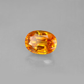 Zafiro naranja natural de 1,81 ct, corte óvalo, VVS