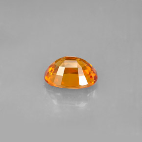Zafiro naranja natural de 1,81 ct, corte óvalo, VVS