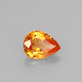 Zafiro naranja natural de 0,59 ct, en forma de pera, VVS