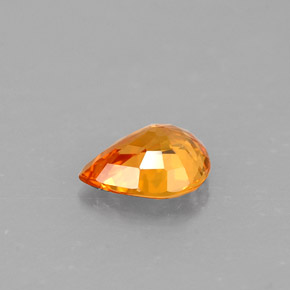 Zafiro naranja natural de 0,59 ct, en forma de pera, VVS