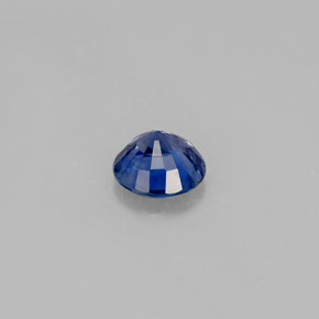 Zafiro azul natural de 0,55 ct, corte redondo, VS