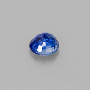 Zafiro azul natural de 0,60 ct, corte redondo, VS-SI