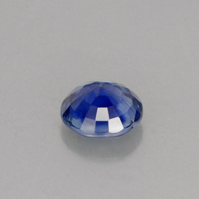 Zafiro azul natural de 0,60 ct, corte redondo, VS
