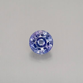 Zafiro violeta natural de 0,39 ct, corte redondo, VS