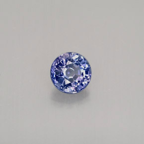Zafiro violeta natural de 0,39 ct, corte redondo, VS