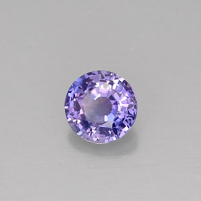 Zafiro violeta natural de 0,51 ct, corte redondo, VS