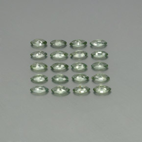 Gemas de zafiro verde natural de  ct, marquesa, VS
