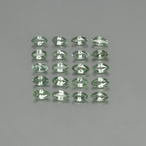 Gemas de zafiro verde natural de  ct, marquesa, VS