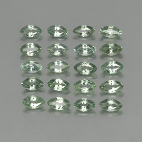Gemas de zafiro verde natural de  ct, marquesa, VS