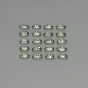 Gemas de zafiro verde natural de  ct, marquesa, VS