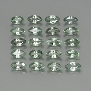 Gemas de zafiro verde natural de 4,39 ct, marquesa, VS
