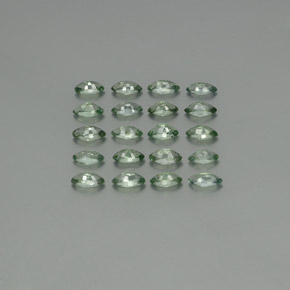 Gemas de zafiro verde natural de 4,39 ct, marquesa, VS