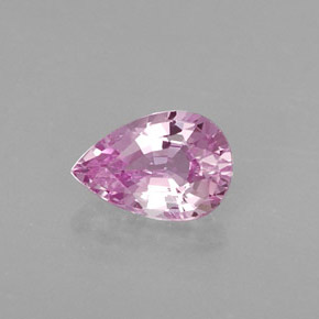 Zafiro rosa natural de 0,54 ct, en forma de pera, VVS-VS