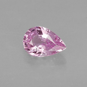 Zafiro rosa natural de 0,54 ct, en forma de pera, VVS-VS