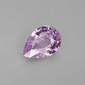 Zafiro violeta natural de 0,39 ct, en forma de pera, VVS