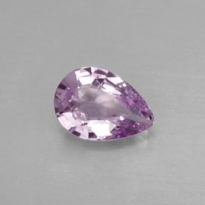 Zafiro violeta natural de 0,39 ct, en forma de pera, VVS