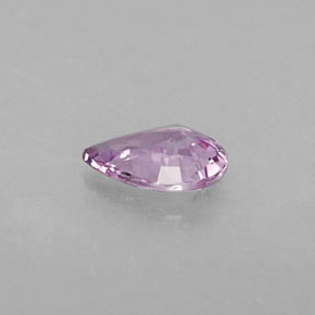 Zafiro violeta natural de 0,39 ct, en forma de pera, VVS