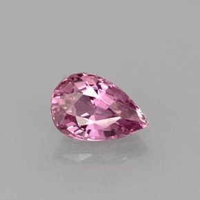 Zafiro rosa natural de 0,60 ct, en forma de pera, VVS-VS