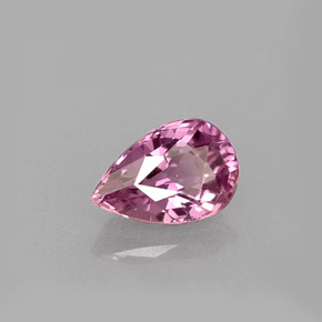 Zafiro rosa natural de 0,60 ct, en forma de pera, VVS-VS