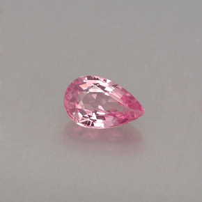 Zafiro rosa natural de 0,53 ct, en forma de pera, VVS