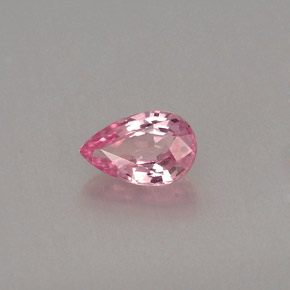 Zafiro rosa natural de 0,53 ct, en forma de pera, VVS