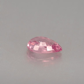 Zafiro rosa natural de 0,53 ct, en forma de pera, VVS
