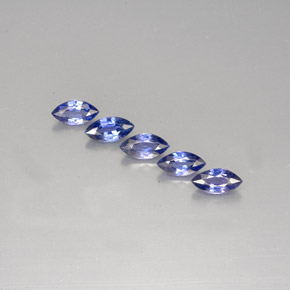 Gemas de zafiro azul natural de  ct, marquesa, VS