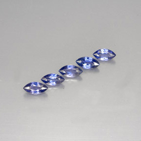 Gemas de zafiro azul natural de  ct, marquesa, VS