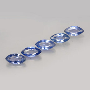 Gemas de zafiro azul natural de  ct, marquesa, VS